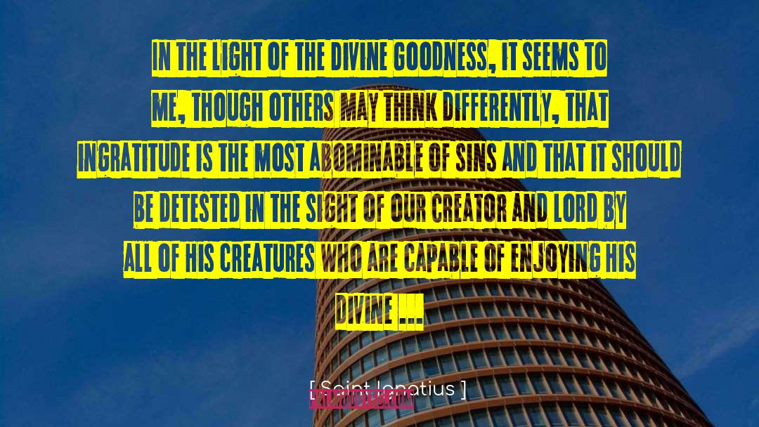 Saint Ignatius Quotes: In the light of the