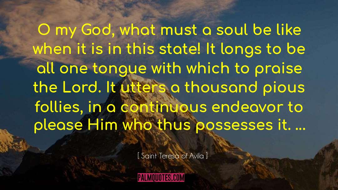 Saint Teresa Of Avila Quotes: O my God, what must