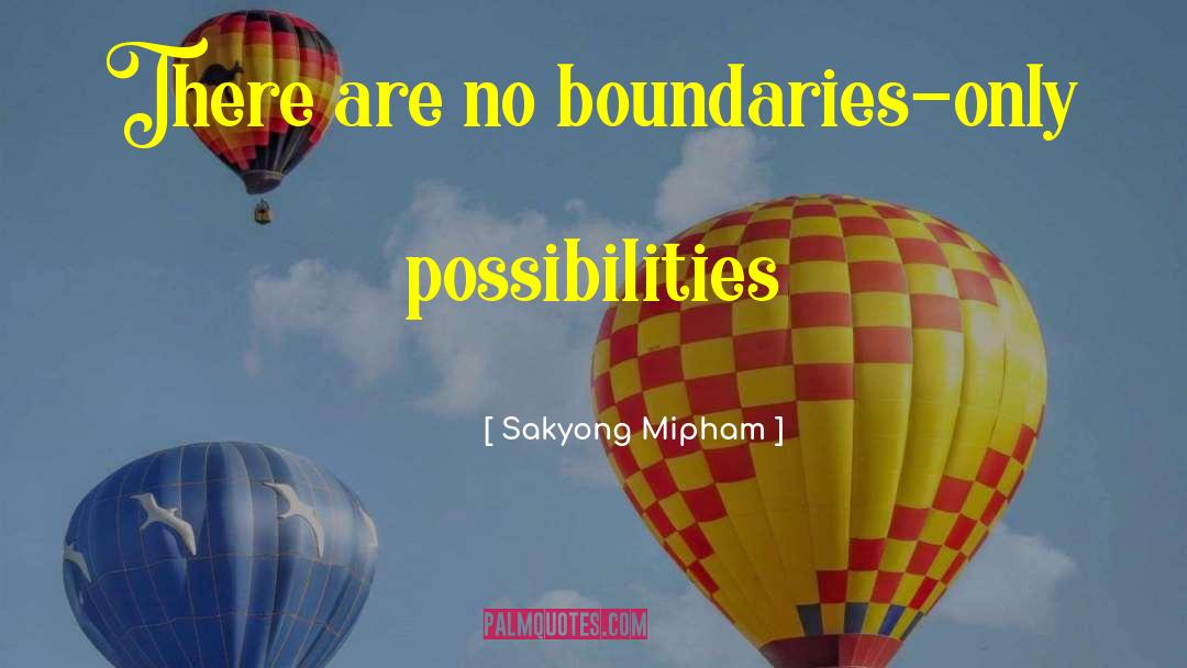 Sakyong Mipham Quotes: There are no boundaries-only possibilities