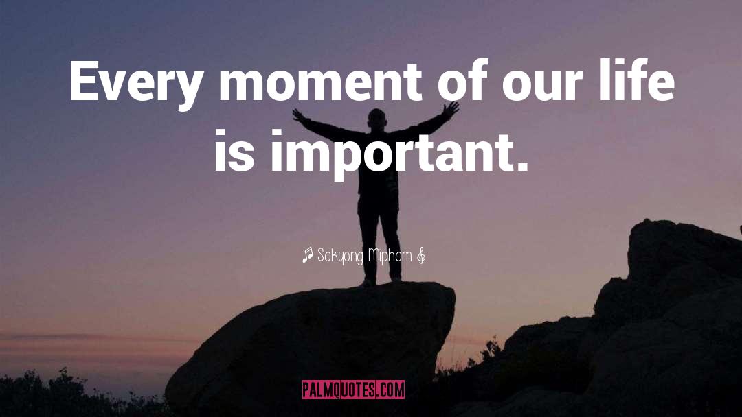Sakyong Mipham Quotes: Every moment of our life