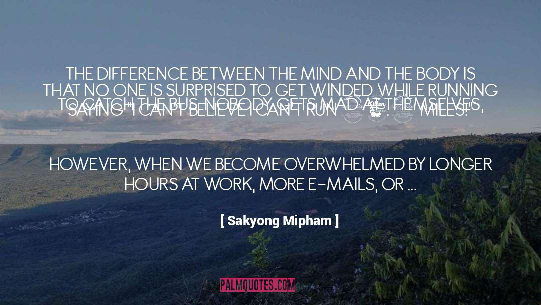 Sakyong Mipham Quotes: THE DIFFERENCE BETWEEN THE MIND