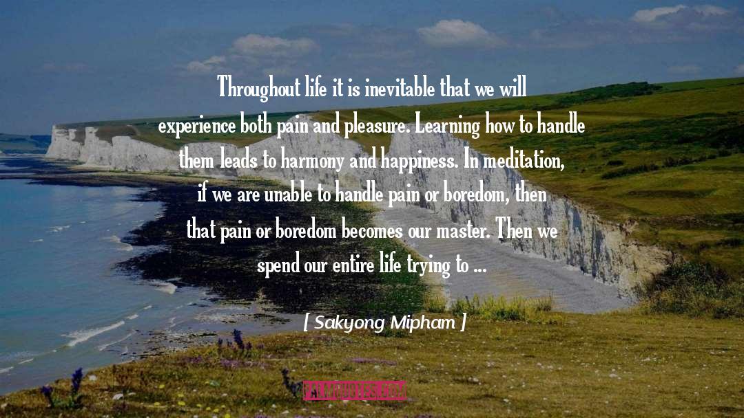 Sakyong Mipham Quotes: Throughout life it is inevitable