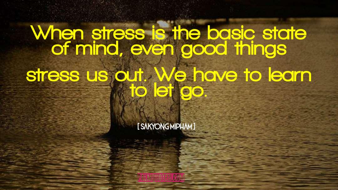 Sakyong Mipham Quotes: When stress is the basic