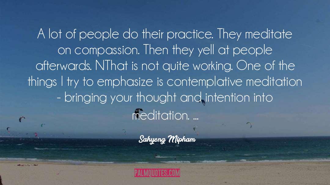 Sakyong Mipham Quotes: A lot of people do