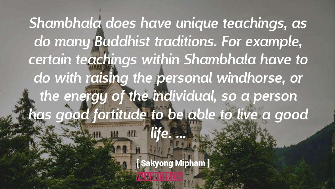 Sakyong Mipham Quotes: Shambhala does have unique teachings,