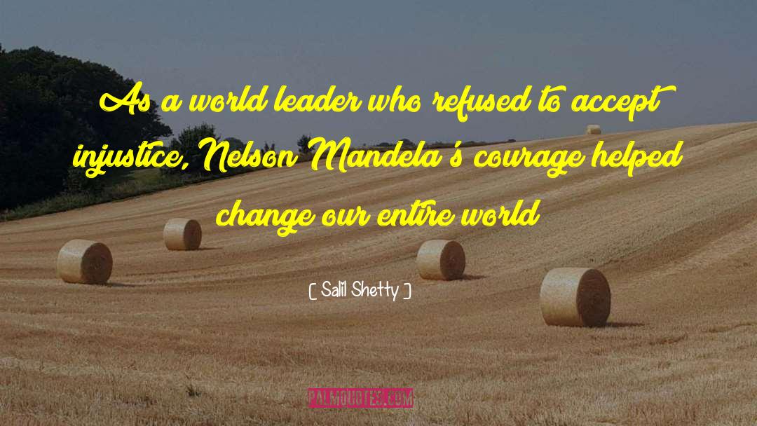Salil Shetty Quotes: As a world leader who