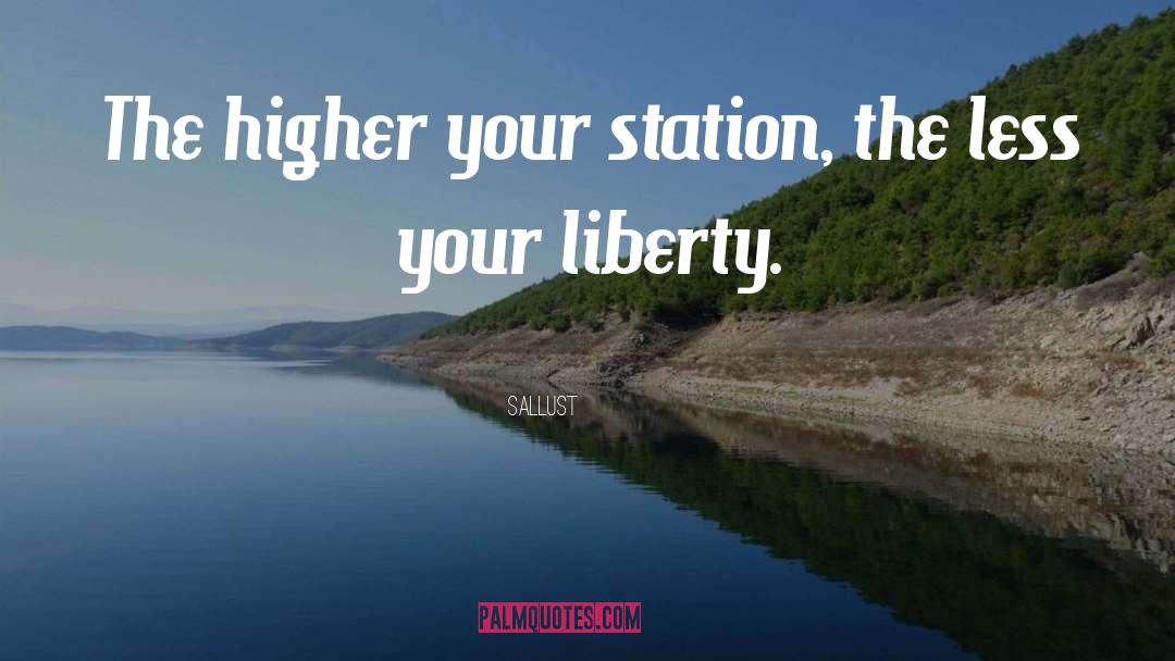 Sallust Quotes: The higher your station, the