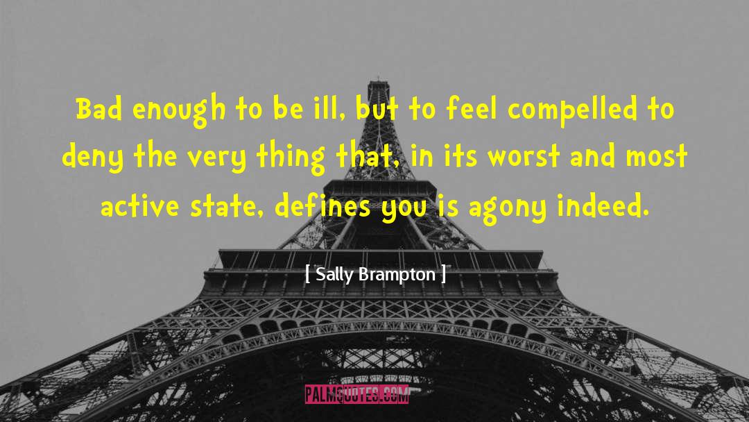 Sally Brampton Quotes: Bad enough to be ill,