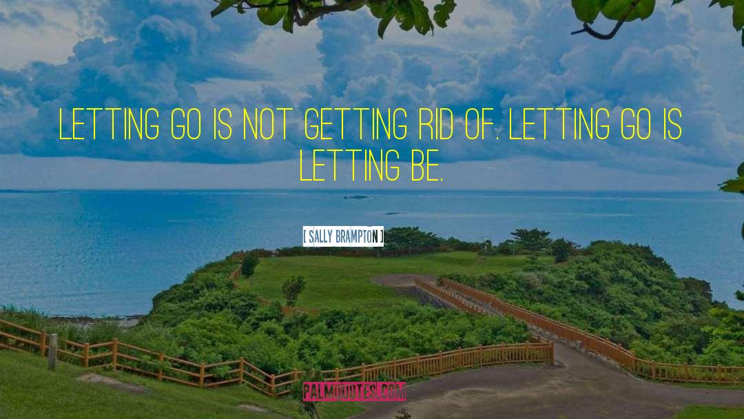 Sally Brampton Quotes: Letting go is not getting