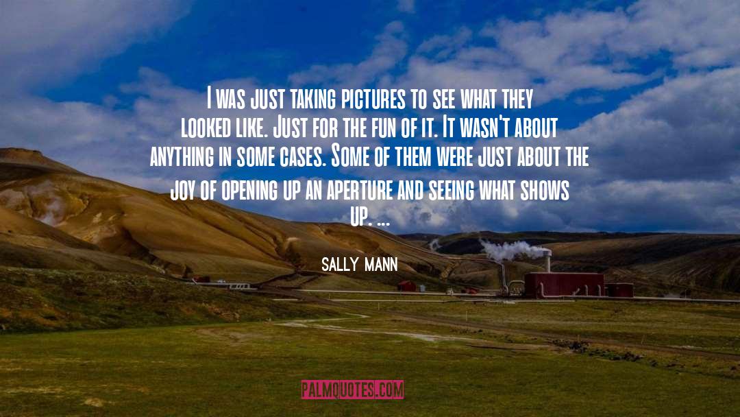 Sally Mann Quotes: I was just taking pictures