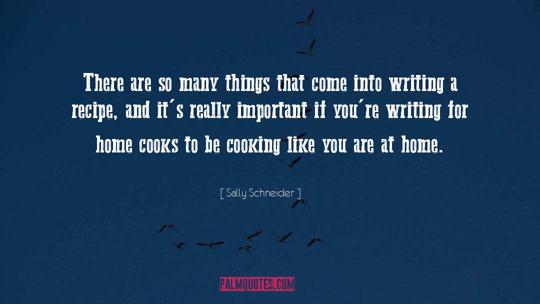 Sally Schneider Quotes: There are so many things