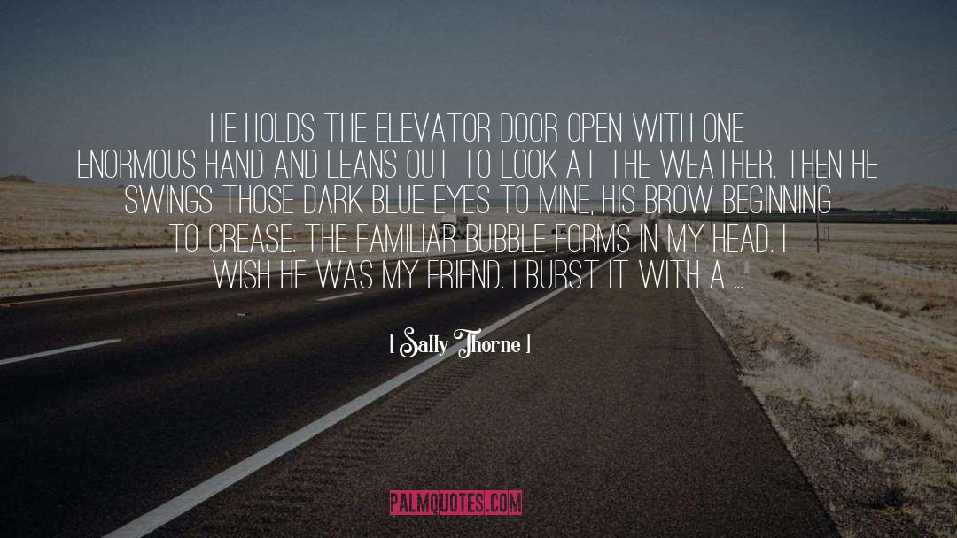 Sally Thorne Quotes: He holds the elevator door