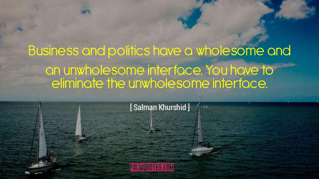 Salman Khurshid Quotes: Business and politics have a