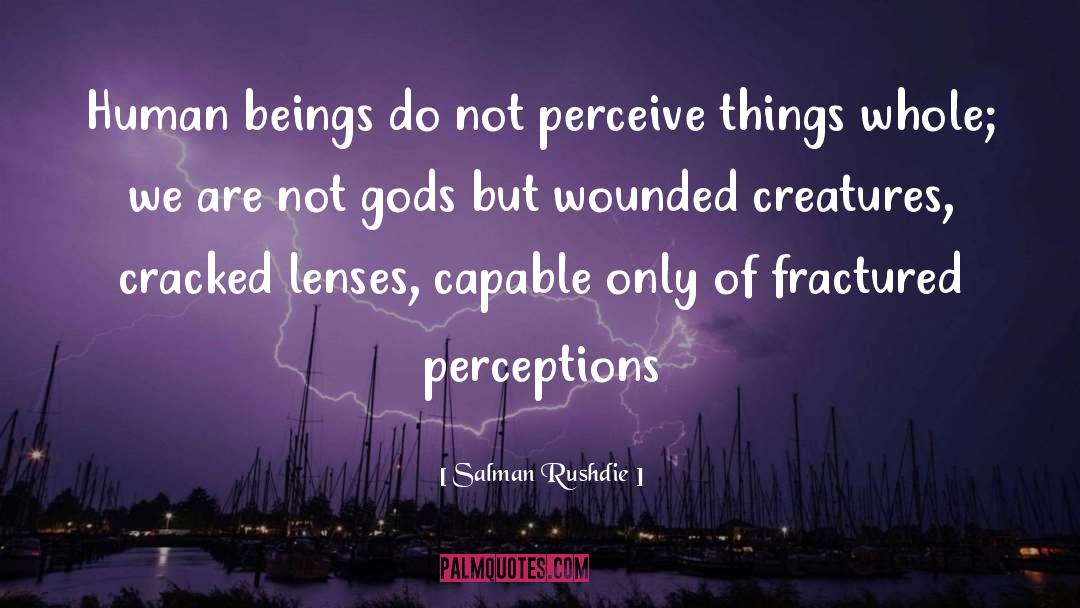 Salman Rushdie Quotes: Human beings do not perceive