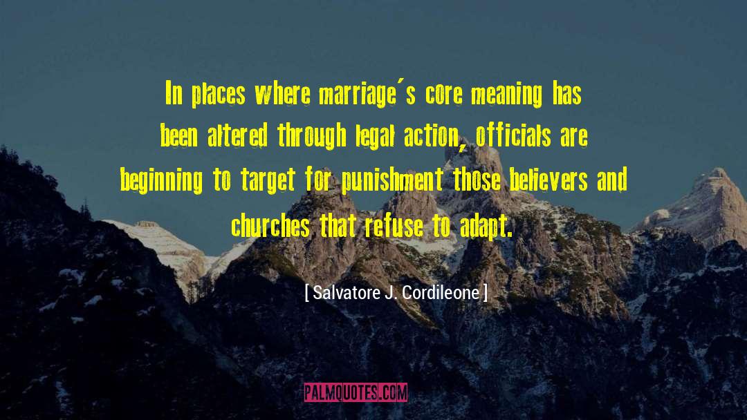 Salvatore J. Cordileone Quotes: In places where marriage's core