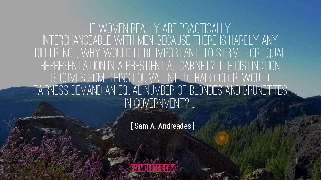 Sam A. Andreades Quotes: If women really are practically