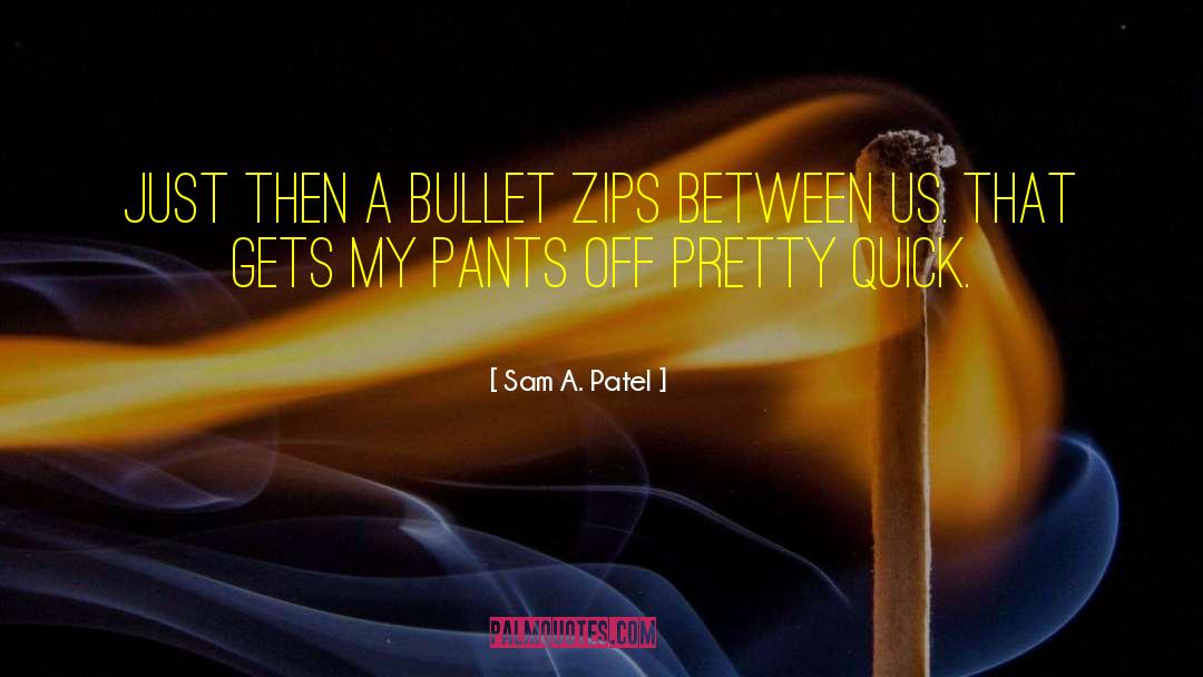 Sam A. Patel Quotes: Just then a bullet zips