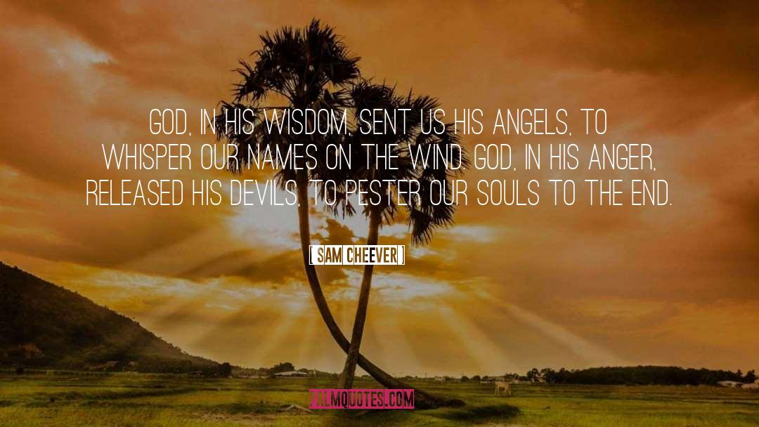 Sam Cheever Quotes: God, in his wisdom, sent