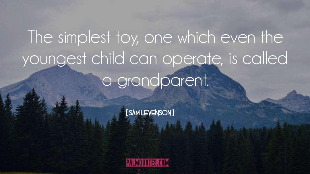 Sam Levenson Quotes: The simplest toy, one which