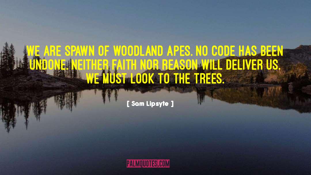 Sam Lipsyte Quotes: We are spawn of woodland