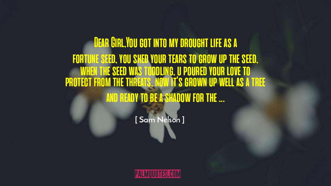 Sam Nelson Quotes: Dear Girl,<br />You got into