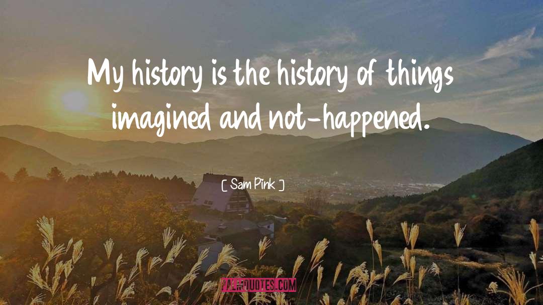 Sam Pink Quotes: My history is the history