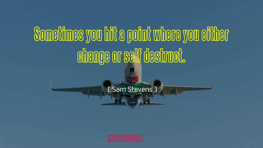 Sam Stevens Quotes: Sometimes you hit a point
