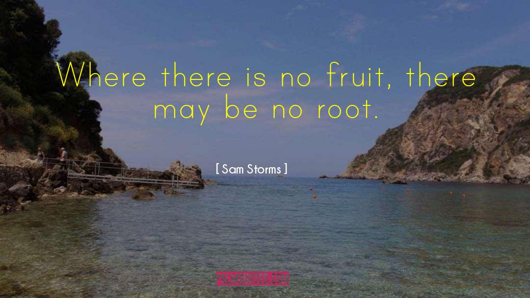 Sam Storms Quotes: Where there is no fruit,