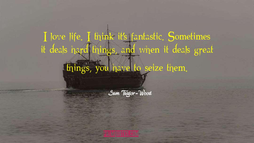 Sam Taylor-Wood Quotes: I love life. I think