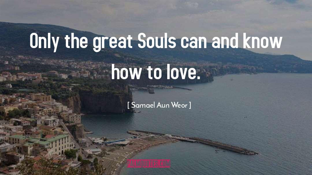 Samael Aun Weor Quotes: Only the great Souls can