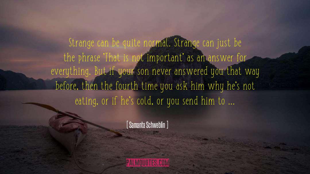 Samanta Schweblin Quotes: Strange can be quite normal.