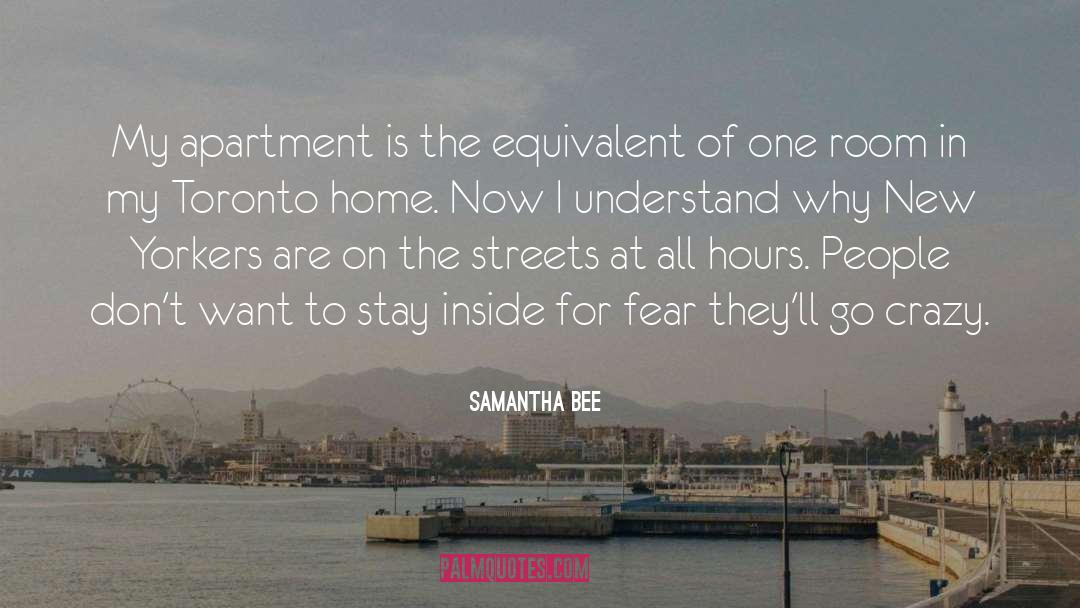 Samantha Bee Quotes: My apartment is the equivalent