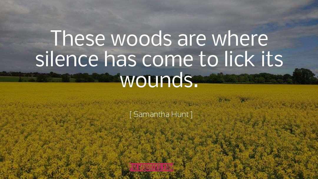 Samantha Hunt Quotes: These woods are where silence