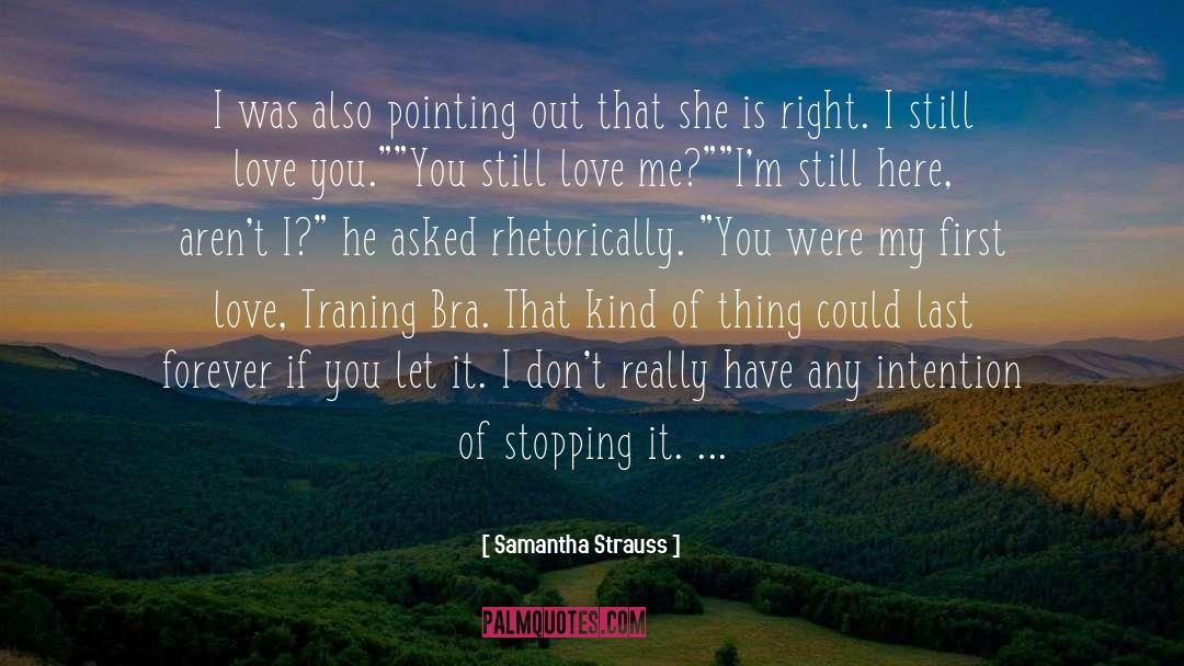 Samantha Strauss Quotes: I was also pointing out