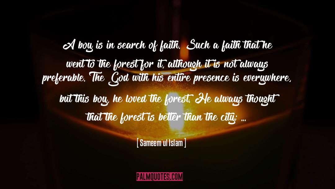 Sameem Ul Islam Quotes: A boy is in search