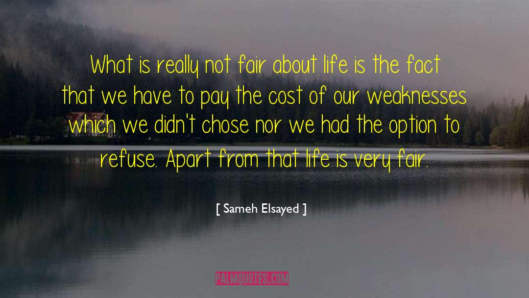 Sameh Elsayed Quotes: What is really not fair