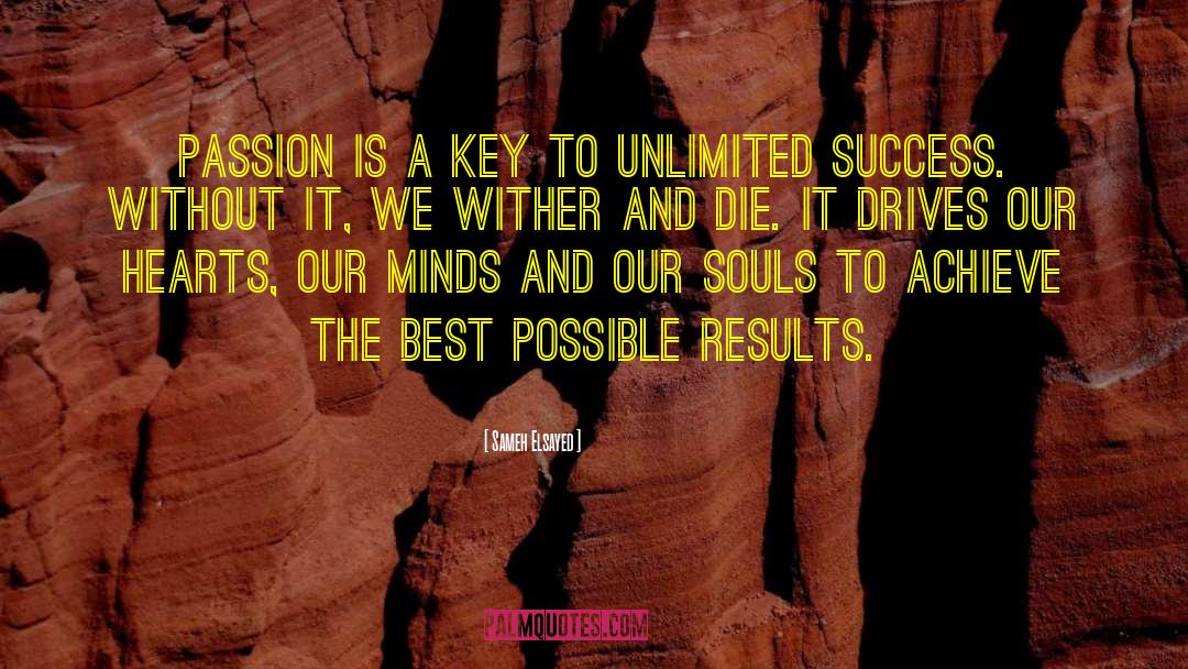 Sameh Elsayed Quotes: Passion is a key to