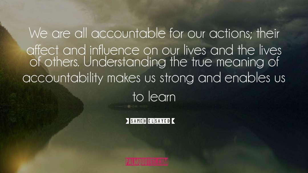 Sameh Elsayed Quotes: We are all accountable for