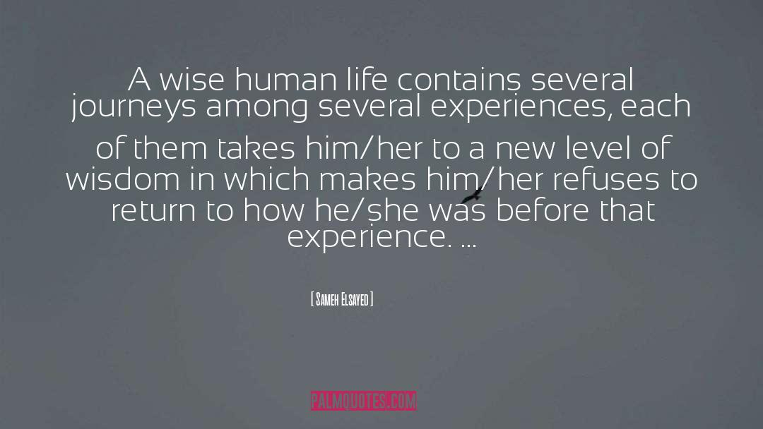 Sameh Elsayed Quotes: A wise human life contains