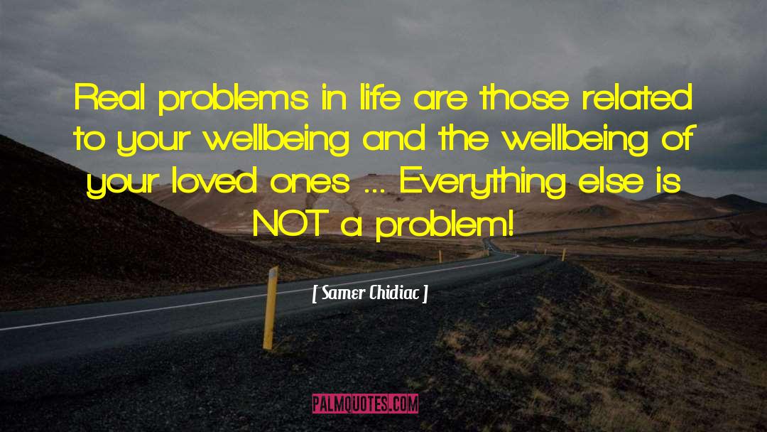 Samer Chidiac Quotes: Real problems in life are