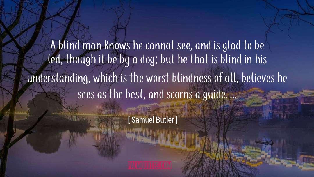 Samuel Butler Quotes: A blind man knows he