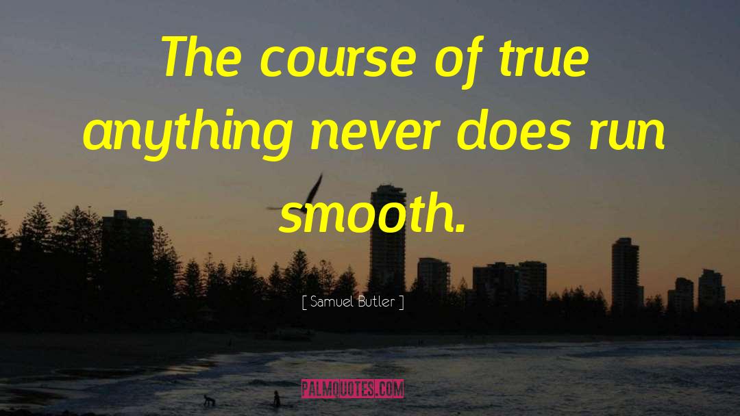 Samuel Butler Quotes: The course of true anything