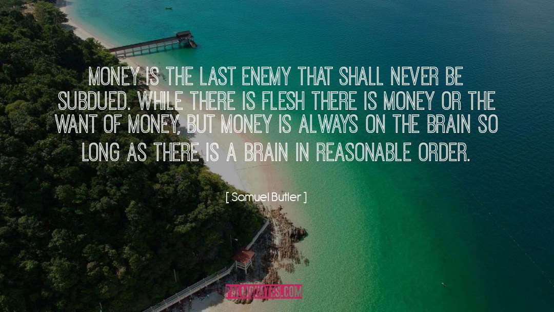 Samuel Butler Quotes: Money is the last enemy