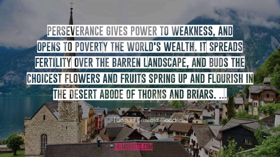 Samuel Griswold Goodrich Quotes: Perseverance gives power to weakness,