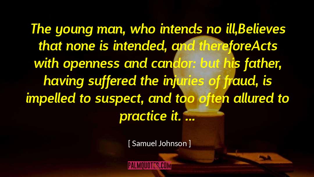 Samuel Johnson Quotes: The young man, who intends