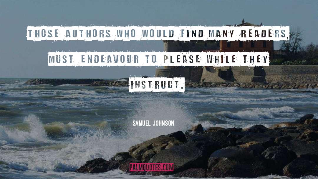 Samuel Johnson Quotes: Those authors who would find