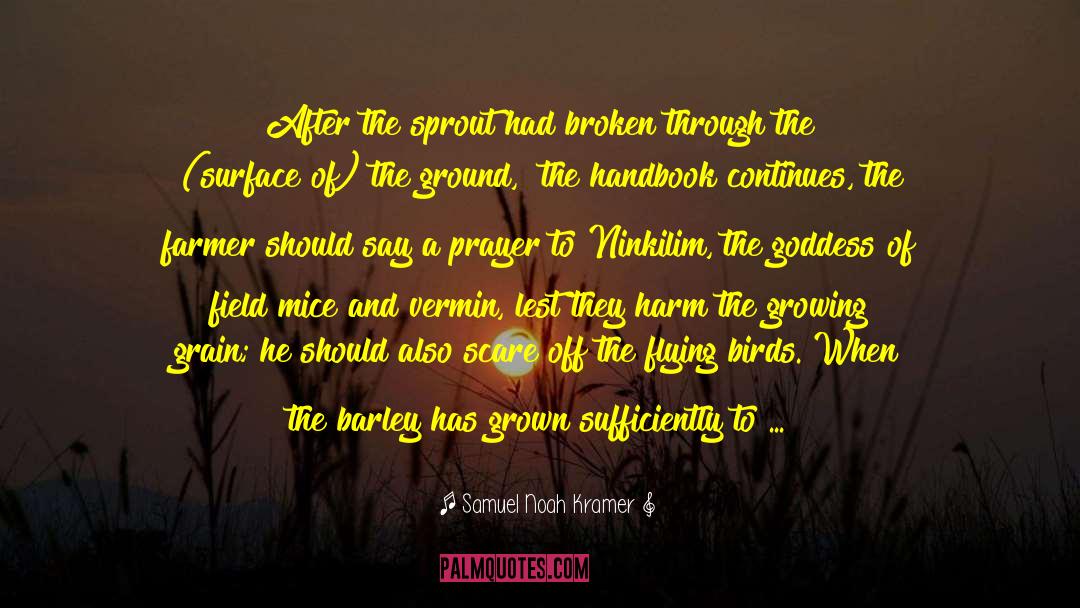 Samuel Noah Kramer Quotes: After the sprout had broken