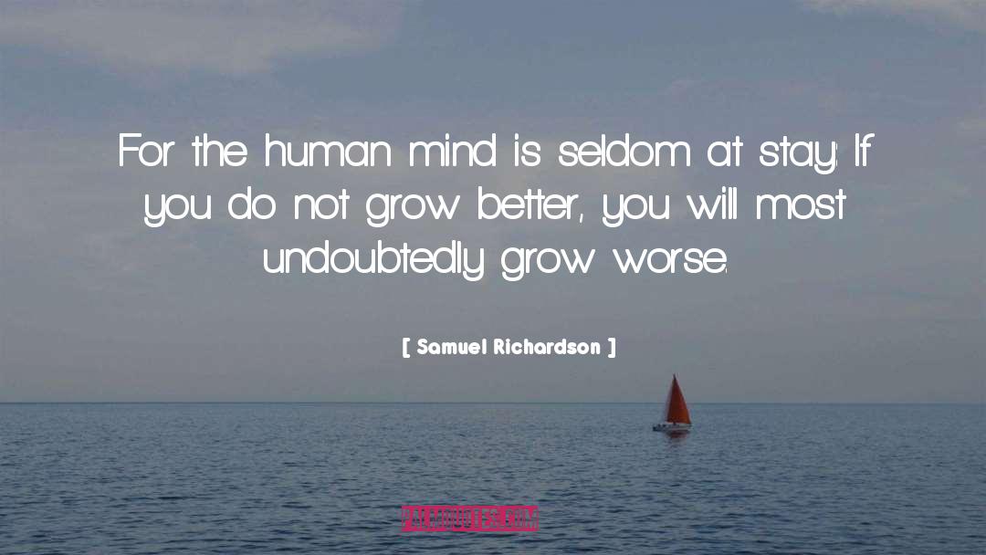 Samuel Richardson Quotes: For the human mind is