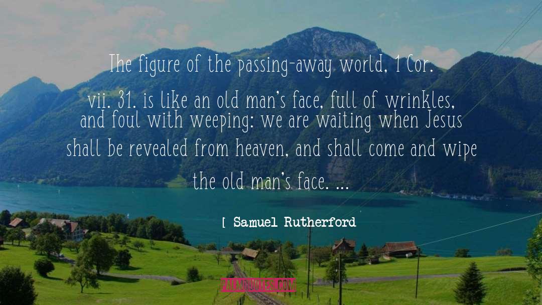 Samuel Rutherford Quotes: The figure of the passing-away