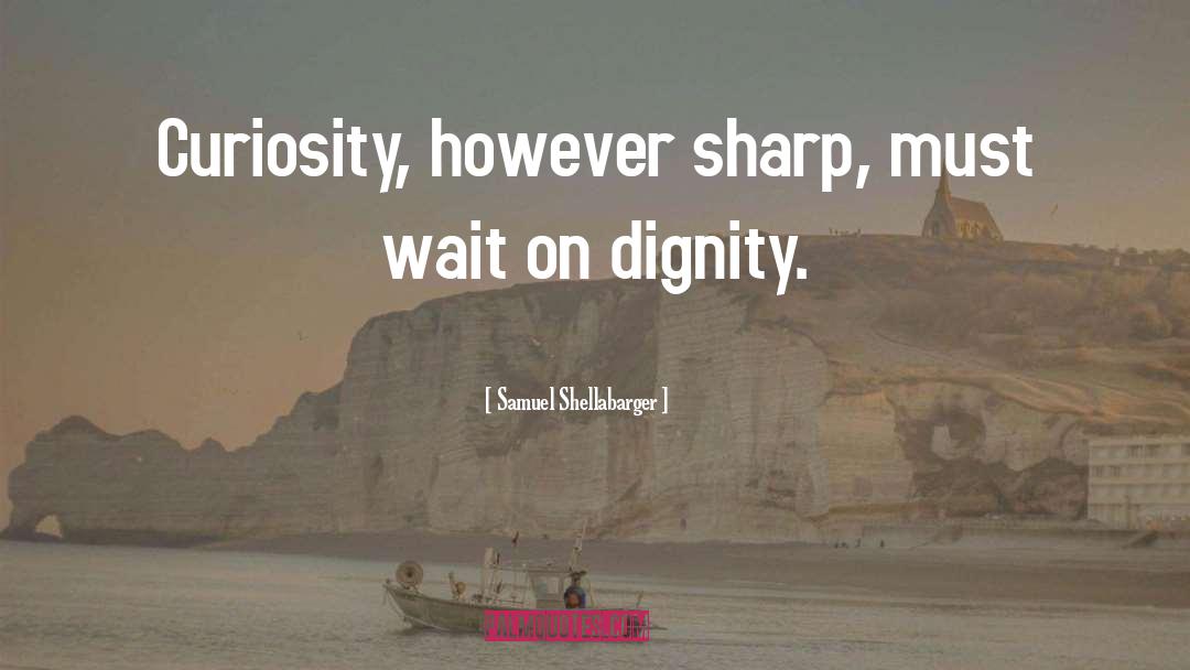 Samuel Shellabarger Quotes: Curiosity, however sharp, must wait